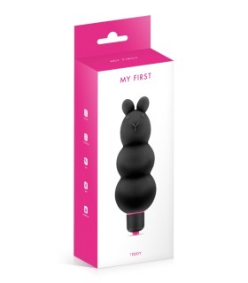 VIBRATEUR EN SILICONE TEDDY NOIR