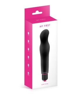 VIBRADOR SILICONA LOVE STICK NEGRO