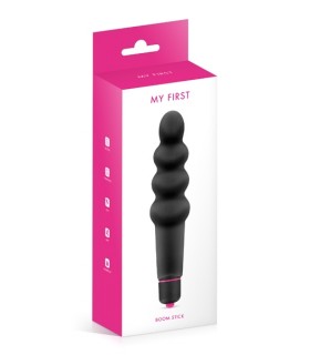 BLACK BOOM STICK SILICONE VIBRATOR