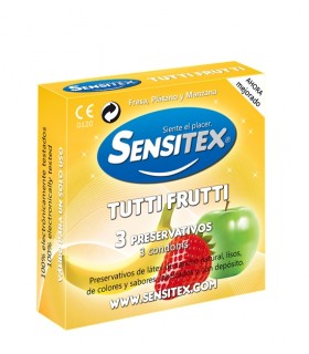 ESPOSITORE SENSITEX TUTTIFRUTTI VEGAN 48X3 UNITÀ.