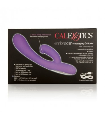 VIBRADOR EMBRACE MASSAGING G-TICKLER USB MORADO