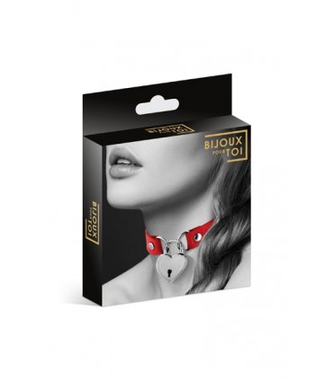RED HEART PADLOCK NECKLACE