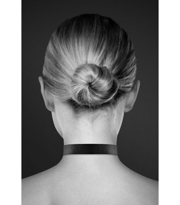 SCHWARZE HERZ-HALSKETTE MIT VORHÄNGESCHLOSS