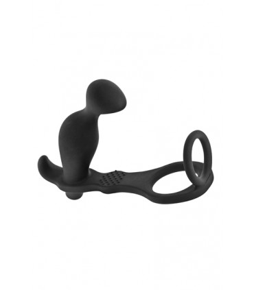 ANELLO PER PENE CON TAPPO VIBRATORE IN SILICONE AP070