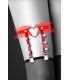 RED RUFFLED HEART GARTER