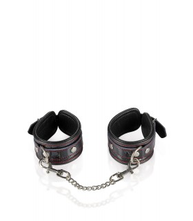 PREMIUM ADJUSTABLE HANDCUFFS BLACK/RED