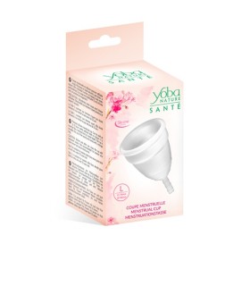 WHITE SILICONE MENSTRUAL CUP SIZE L