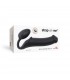 HARNAIS DILDO STRAP-ON FLEXIBLE SILICONE SOUPLE NOIR XL