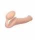 HARNESS DILDO STRAP-ON FLEXIBLE SOFT SILICONE NUDE L