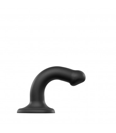 DILDO MIT SAUGNAPF PASSENDES HARNESS DUAL DENSITY FLEXIBLE SCHWARZ S