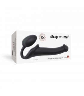 HARNESS DILDO STRAP-ON FLESSIBILE IN SILICONE MORBIDO NERO M