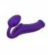 HARNESS DILDO STRAP-ON FLEXIBLE SOFT SILICONE VIOLET XL