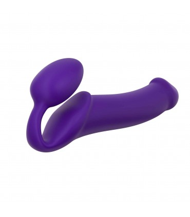 HARNAIS DILDO STRAP-ON FLEXIBLE SILICONE SOUPLE VIOLET XL