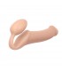 ARNÉS DILDO STRAP-ON  FLEXIBLE SILICONA SUAVE NUDE XL