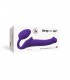 HARNAIS DILDO STRAP-ON FLEXIBLE SILICONE SOUPLE VIOLET M