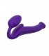 HARNESS DILDO STRAP-ON FLEXIBLE SOFT SILICONE VIOLET M