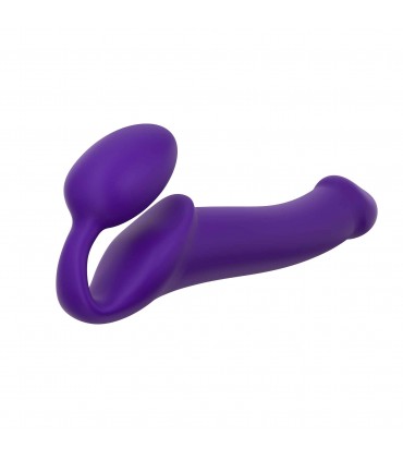 HARNAIS DILDO STRAP-ON FLEXIBLE SILICONE SOUPLE VIOLET L
