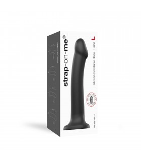 DILDO CON VENTOSA IMBRACATURA ADATTA DOPPIA DENSITA' FLESSIBILE NERA L