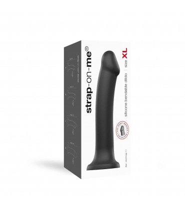 DILDO CON VENTOSA IMBRACATURA ADATTA DOPPIA DENSITÀ FLESSIBILE NERO XL