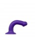 DILDO WITH SUCTION CUP SUITABLE HARNESS DUAL DENSITY FLEXIBLE VIOLET M