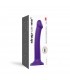 DILDO WITH SUCTION CUP SUITABLE HARNESS DUAL DENSITY FLEXIBLE VIOLET M