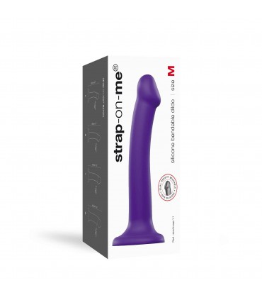 DILDO C/VENTOSA APTO ARNÉS DUAL DENSITY FLEXIBLE VIOLETA M