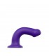 DILDO WITH SUCTION CUP SUITABLE HARNESS DUAL DENSITY FLEXIBLE VIOLET L