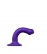 DILDO WITH SUCTION CUP SUITABLE HARNESS DUAL DENSITY FLEXIBLE VIOLET S