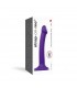 DILDO MIT SAUGNAPF GEEIGNETES HARNESS DUAL DENSITY FLEXIBLE VIOLETT S