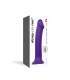 DILDO AVEC VENTOUSE HARNAIS APPROPRIÉ DOUBLE DENSITÉ FLEXIBLE VIOLET XL