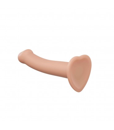 DILDO MIT SAUGNAPF GEEIGNETES HARNESS DUAL DENSITY FLEXIBLE L