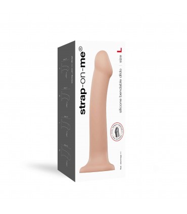 DILDO MIT SAUGNAPF GEEIGNETES HARNESS DUAL DENSITY FLEXIBLE L