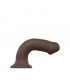 DILDO C/VENTOSA APTO ARNÉS DUAL DENSITY FLEXIBLE CHOCOLATE XL