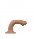 DILDO AVEC VENTOUSE HARNAIS ADAPTÉ DOUBLE DENSITÉ SOUPLE CARAMEL M