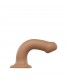 DILDO AVEC VENTOUSE HARNAIS ADAPTÉ DOUBLE DENSITÉ SOUPLE CARAMEL L