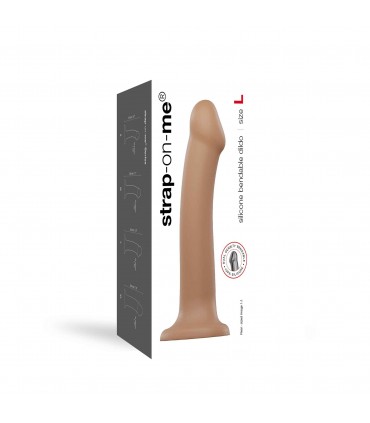 DILDO CON VENTOSA IMBRACATURA ADATTA DOPPIA DENSITA' FLESSIBILE CARAMELLO L