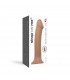 DILDO AVEC VENTOUSE HARNAIS ADAPTÉ DOUBLE DENSITÉ SOUPLE CARAMEL XL