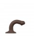 DILDO C/VENTOSA APTO ARNÉS DUAL DENSITY FLEXIBLE CHOCOLATE S