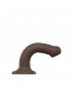 DILDO AVEC VENTOUSE HARNAIS APPROPRIÉ DOUBLE DENSITÉ SOUPLE CHOCOLAT M