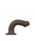 DILDO C/VENTOSA APTO ARNÉS DUAL DENSITY FLEXIBLE CHOCOLATE L