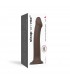 DILDO AVEC VENTOUSE HARNAIS APPROPRIÉ DOUBLE DENSITÉ SOUPLE CHOCOLAT L