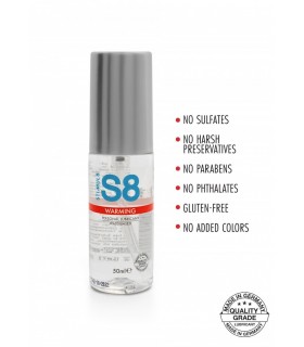 S8 LUBRICANTE BASE AGUA EF. CALOR 50 ML