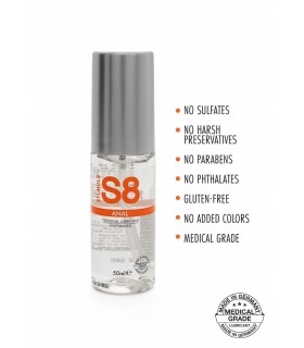 S8 LUBRICANTE ANAL BASE AGUA 50 ML