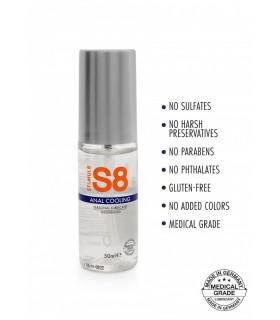 S8 LUBRICANTE ANAL BASE AGUA EF. FRIO 50 ML