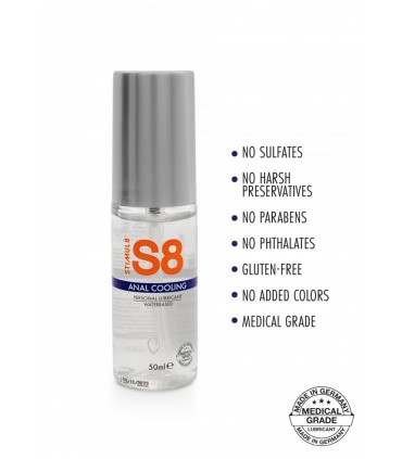 S8 LUBRICANTE ANAL BASE AGUA EF. FRIO 50 ML