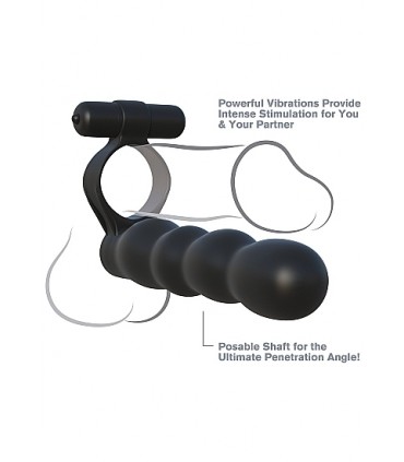 PARTENAIRE POSABLE DOUBLE PÉNÉTRATEUR NOIR