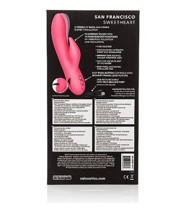 VIBRADOR RECARGABLE SAN FRANCISCO SWEETHEART ROSA
