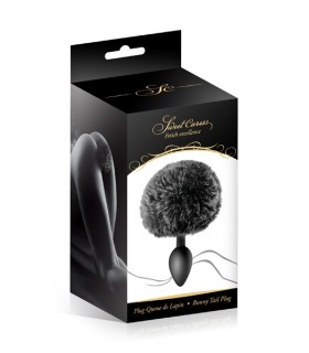 SILICONE PLUG BLACK POMPOM