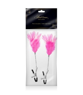 PINCE AJUSTABLE AVEC PLUME FUCHSIA