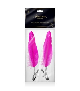 PINZAS REGULABLES C/ PLUMA FUCSIA